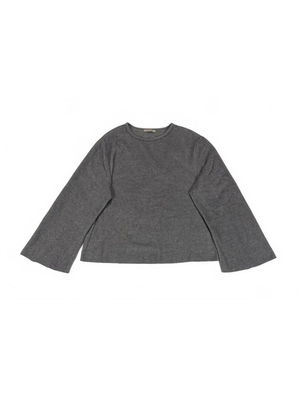 Bell Sleeve Zara Trafaluc Sweatshirt Womens M Gray Boxy Crewneck Pullover
